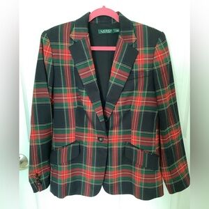 Ralph Lauren Spartan Plaid Woman’s Blazer Size 14